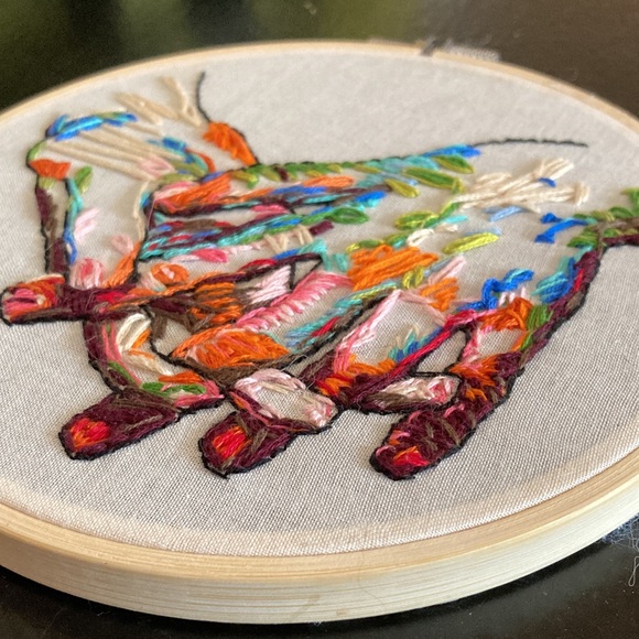 Embroidered Hands Art - Picture 2 of 2